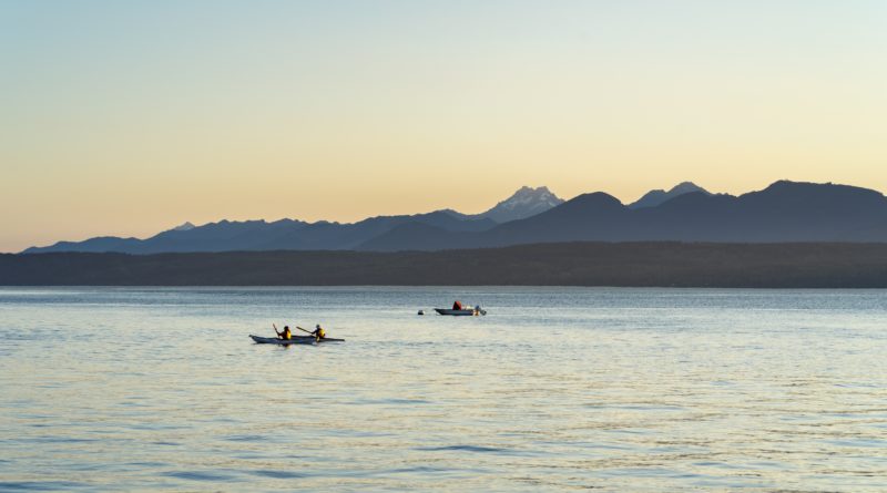 Kayaking in open waters